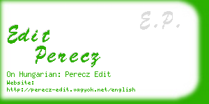 edit perecz business card